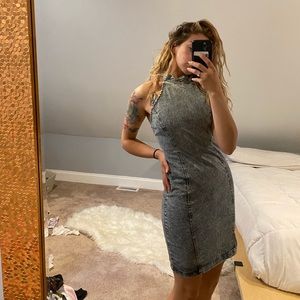 Slim fit denim dress